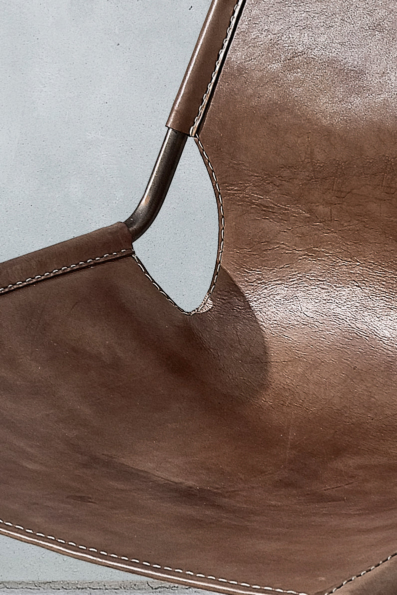 Helsinki Leather Steel frame Lounge Chair