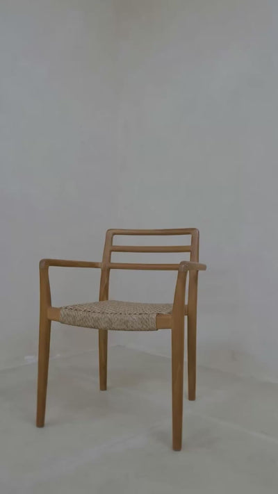 video of lila outdoor teak arm chair