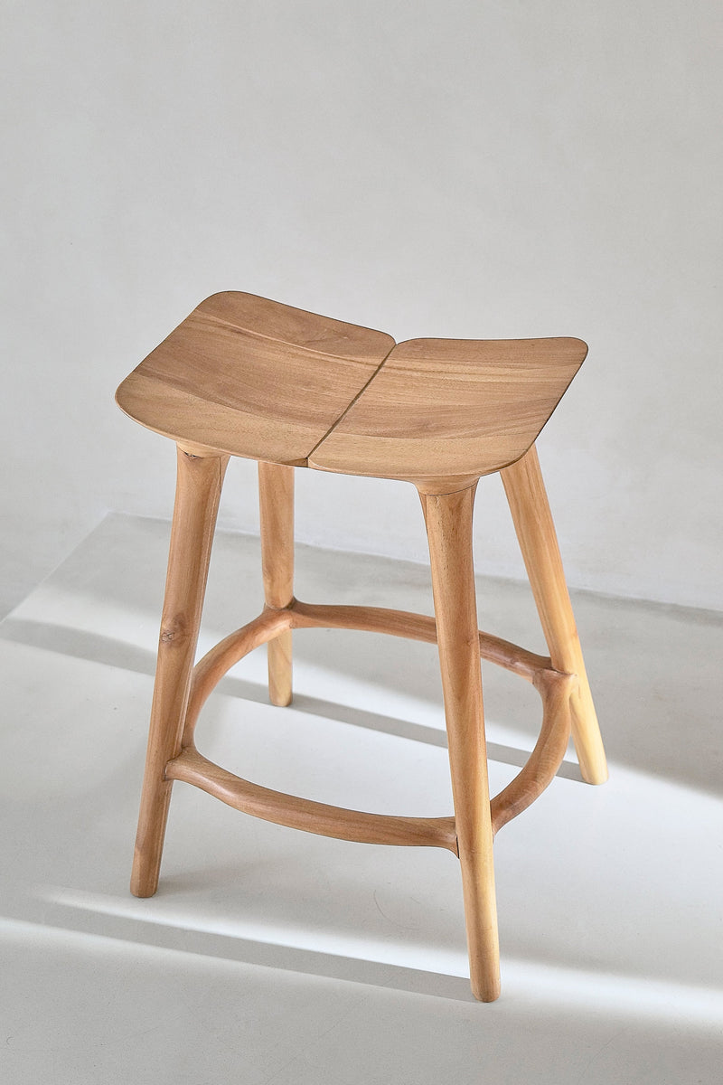 Nyhavn Modern Teak Bar Stool handcrafted in Indonesia